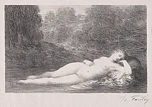 Lying in the Water by Henri Fantin-Latour (French, 1836–1904)