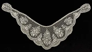 Machine Lace (Embroidered Net) Fichu by Unknown Artist