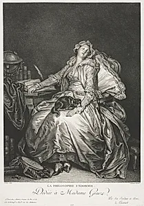 Madame Greuze Asleep by Jean-Michel the Younger Moreau (French, 1741–1814)