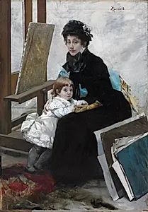 Madeleine Lerolle and Her Daughter Yvonne by Albert Besnard (French, 1849–1934)