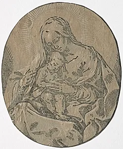 Madonna and Child by Bartolommeo Coriolano (Italian)