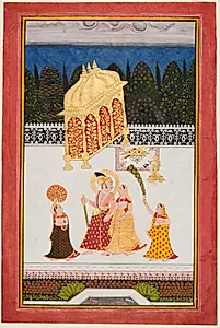 Maharana Ari Singh II of Mewar (r. 1761–73) with His Consort on a Terrace by Unknown Artist
