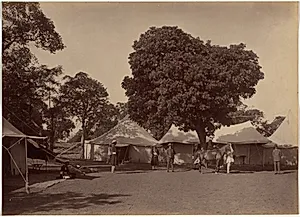 Major Martelli's Camp at Mhow by Raja Deen Dayal (Indian, 1844–1905)