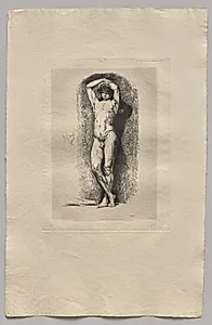 Male Académie by Nicolas-François Chifflart (French, 1825–1901)