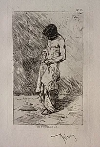 Man Searching for Fleas by Mariano Fortuny (Spanish, 1838–1874)