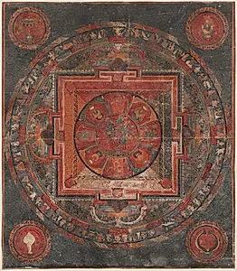 Mandala of Chakrasamvara and Vajravarahi by Unknown Artist