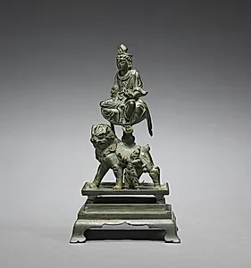 Manjusri Riding on a Lion by Unknown Artist