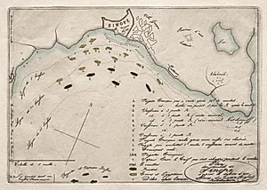 Map of the Battle of Sinope by Charles Meryon (French, 1821–1868)
