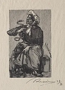 Marchande de Serpents by Auguste Louis Lepère (French, 1849–1918)