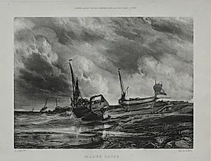 Marée basse by Eugène Isabey (French, 1803–1886)