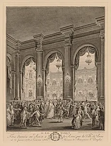 Masked Ball at the Hôtel de Ville, January 23, 1782 by Jean-Michel the Younger Moreau (French, 1741–1814)