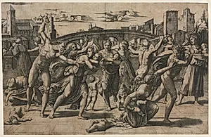 Massacre of the Innocents (With the Fir Tree) by Marcantonio Raimondi (Italian, 1470/82–1527/34)