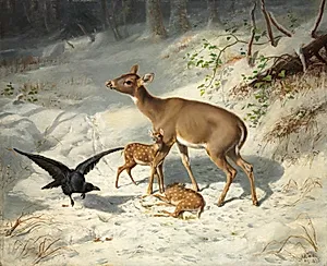 Maternal Solicitude by Arthur Fitzwilliam Tait (American, 1819–1905)