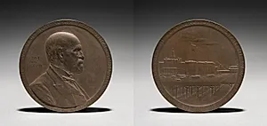Medal: Abram Stevens Hewitt  by Louis-Oscar Roty (French, 1846–1911)