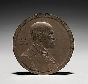 Medal: Abram Stevens Hewitt (obverse) by Louis-Oscar Roty (French, 1846–1911)
