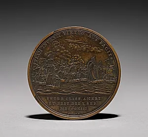 Medal Commemorating Commodore Oliver Hazard Perry (1785-1819) and the Battle of Lake Erie (reverse) by Moritz Fürst (Hungarian, 1782–1882)