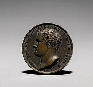 Medal Depicting Gian Lorenzo Bernini (1598-1680) from the Illustrious Men of the Kingdom of the Two Sicilies (obverse) by V. Catenacci