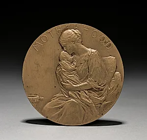 Medal: Motherhood (obverse) by Victor D. Brenner (American, 1871–1924)
