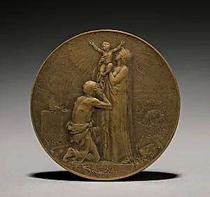 Medal (obverse) by Jules Dupré (French, 1811–1889)