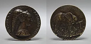 Medal of Isotta degli Atti da Rimini (obverse) and (reverse)