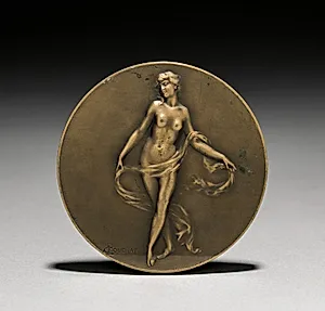 Medallion, "Dancing Nude" by Unknown Artist