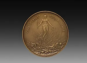 Medallion (obverse) by Henri Emile Allouard (French, 1844–1929)