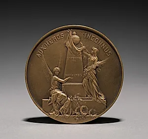 Medallion (reverse) by Henri Emile Allouard (French, 1844–1929)