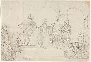 Meeting of Solomon and Queen of Sheba by Francesco Solimena (Italian, 1657–1747)