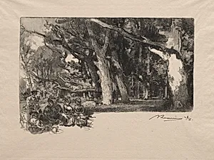 Midi sous bois by Auguste Louis Lepère (French, 1849–1918)