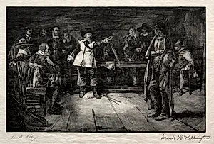 Miles Standish's Challenge by Frank H. Wellington (American, 1858–1911)