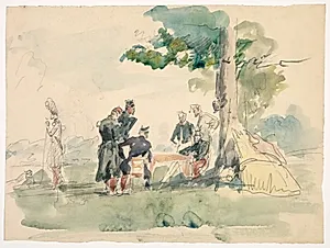 Militaires sous un arbre (Soldiers under a Tree)