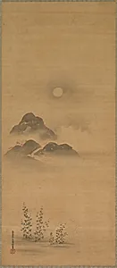 Minamoto no Nakakuni Visits Lady Kogō by Kiyohara Yukinobu (Japanese, 1643–1682)