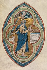 Miniature Excised from a Compendium in historiae genealogia Christi by Peter Poitiers: The Sacrifice of Isaac by William de Brailes (English, active c. 1230)