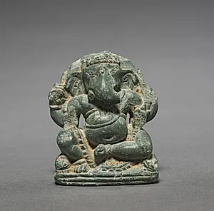 Miniature Seated Ganesa by Unknown Artist