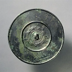 Mirror of Tortoise Knob and Lotus Pattern by Unknown Artist