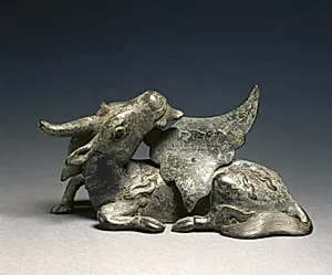 Mirror Stand in the Shape of a Djeiran by Unknown Artist