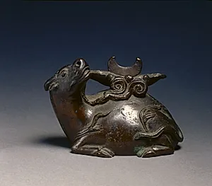 Mirror Stand in the Shape of an Ox by Unknown Artist