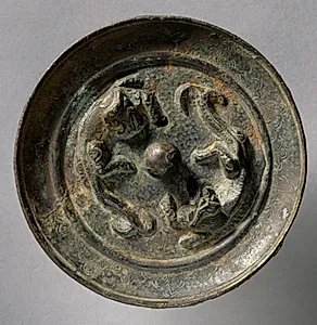 Mirror with Dragon Design by Unknown Artist