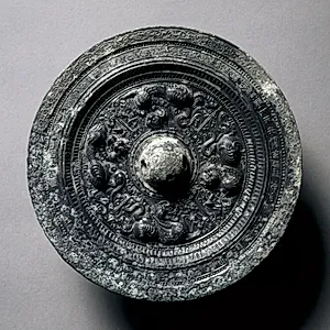 Mirror with Four Bixie by Unknown Artist