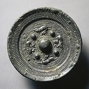 Mirror with Four Qilin by Unknown Artist