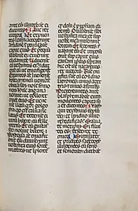 Missale: Fol. 121: contains music for "Hely Hely Lama etc." within St. Mattion Passion by Bartolommeo Caporali (Italian, c. 1420–1503)