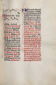 Missale: Fol. 173: Music for "Alleluia" etc. at beginning of Easter by Bartolommeo Caporali (Italian, c. 1420–1503)