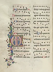 Missale: Fol. 183v: Cross, Foliage by Bartolommeo Caporali (Italian, c. 1420–1503)