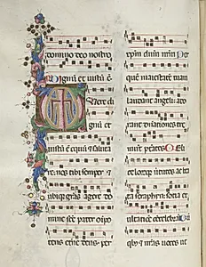 Missale: Fol. 184v: Cross, Foliage by Bartolommeo Caporali (Italian, c. 1420–1503)