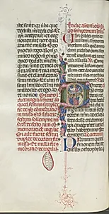 Missale: Fol. 208v: Ascension of Christ by Bartolommeo Caporali (Italian, c. 1420–1503)