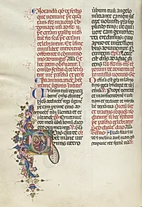 Missale: Fol. 275v: Annunciation by Bartolommeo Caporali (Italian, c. 1420–1503)