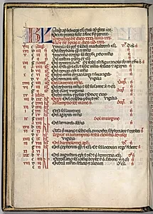Missale: Fol. 6v: August Calendar Page by Bartolommeo Caporali (Italian, c. 1420–1503)