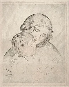 Mother and Child by Pierre-Auguste Renoir (French, 1841–1919)