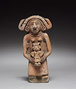 Mother-and-Child Figurine by Unknown Artist
