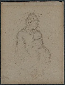 Mother and Child (recto) by Paul Gauguin (French, 1848–1903)